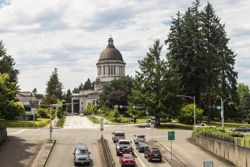 Washington state capitol dome in Olympia, Washington.